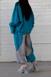 WINDOWSEN Patchwork Sweatpants WA21-G4-01-C2 White & Blue PW9